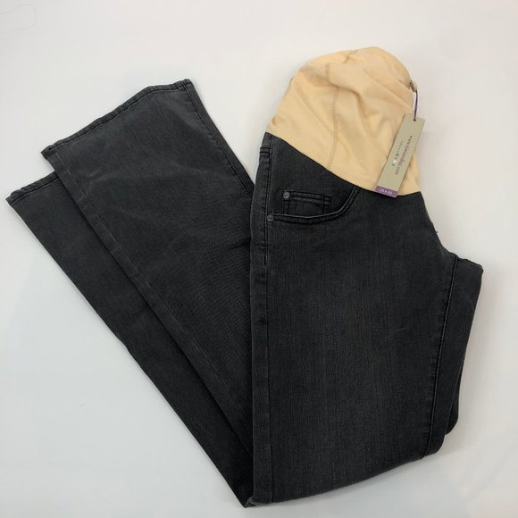 Kimi + Kai Maternity Black Denim Jeans Flared 25 - Picture 3 of 7